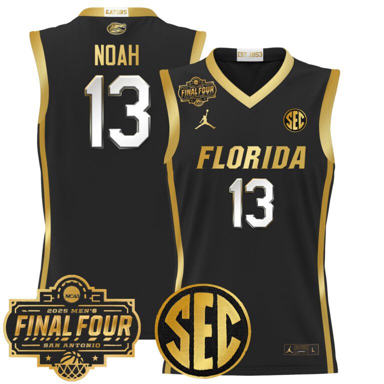 Men Florida Gators #13 Noah black 2025 Final Four Patch NCAA Jersey->ncaa teams->NCAA Jersey